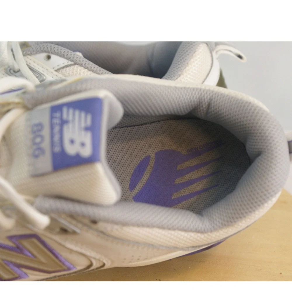New Balance 806 Tennis Shoes Mens 9.5 White Purple Athletic Sneakers WC806W - Picture 9 of 9